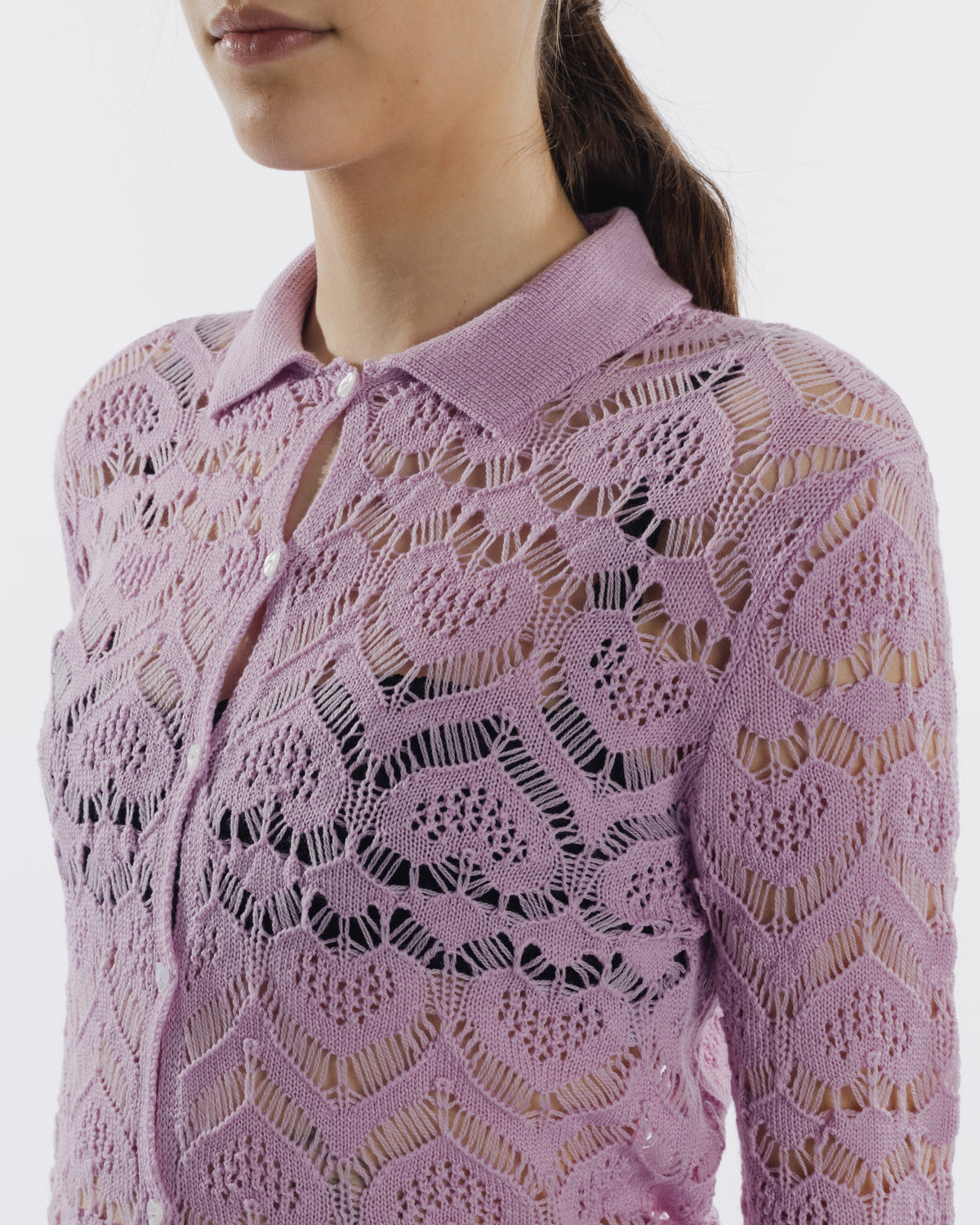Camicia punto pizzo cuore