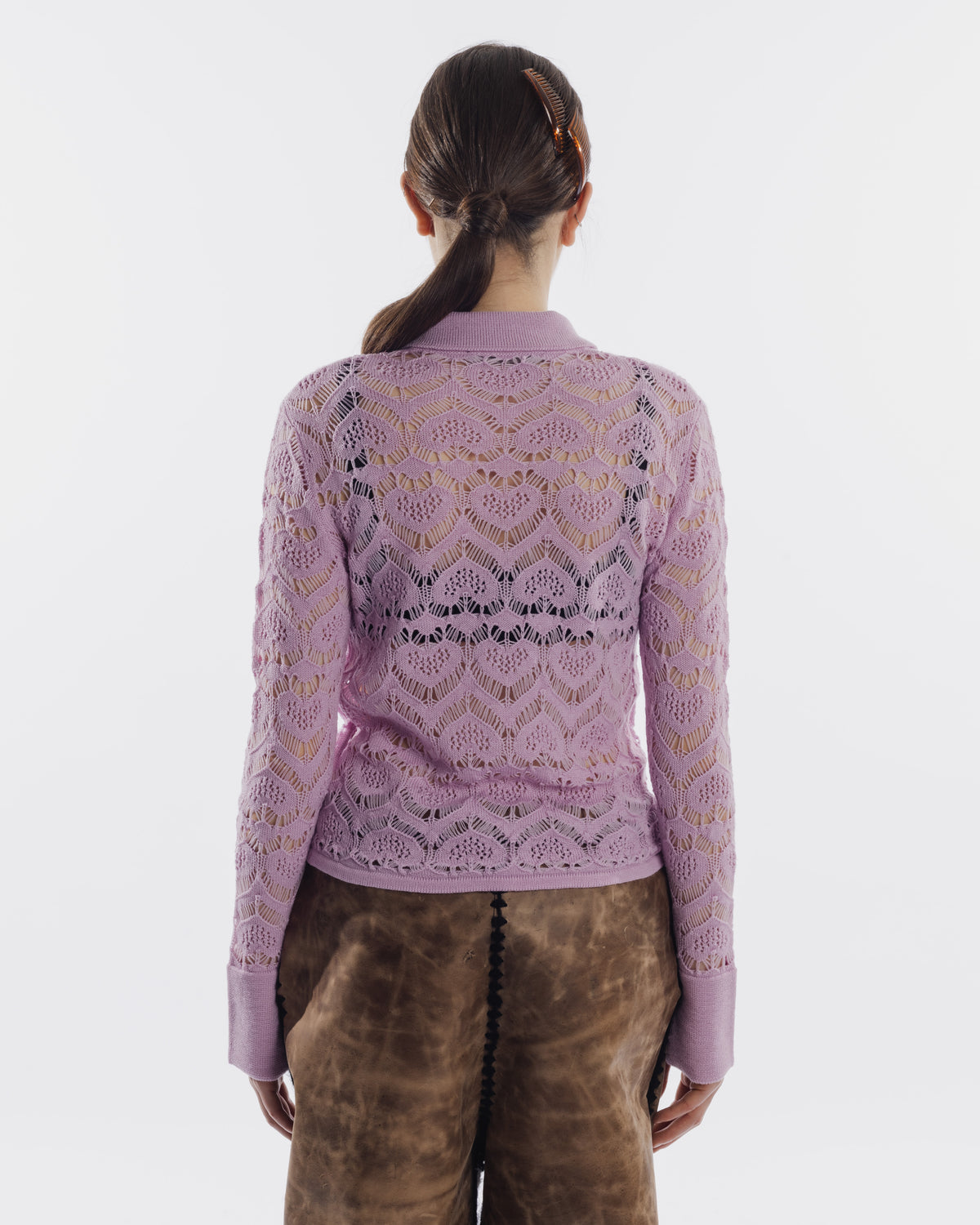 Camicia punto pizzo cuore