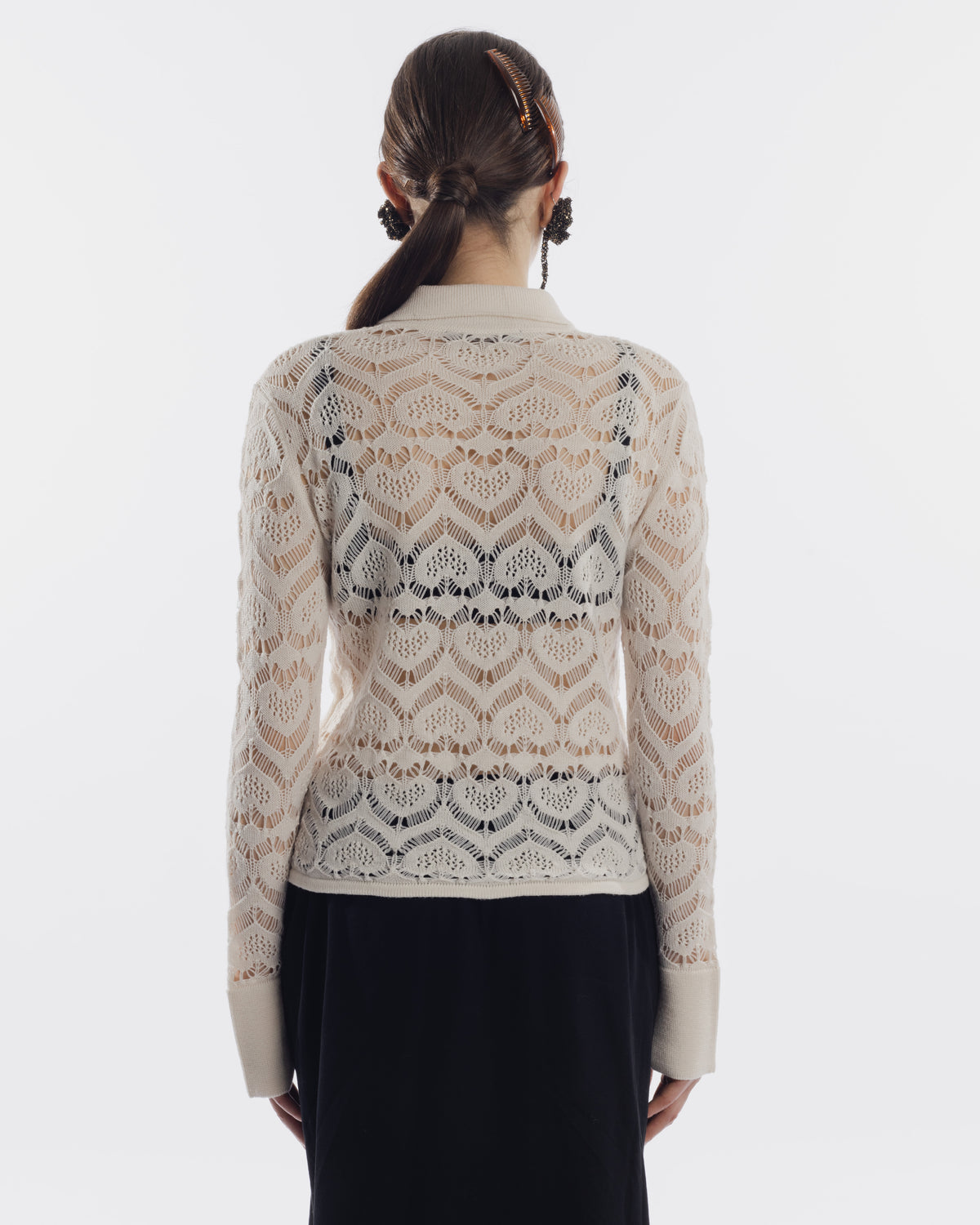 Camicia punto pizzo cuore