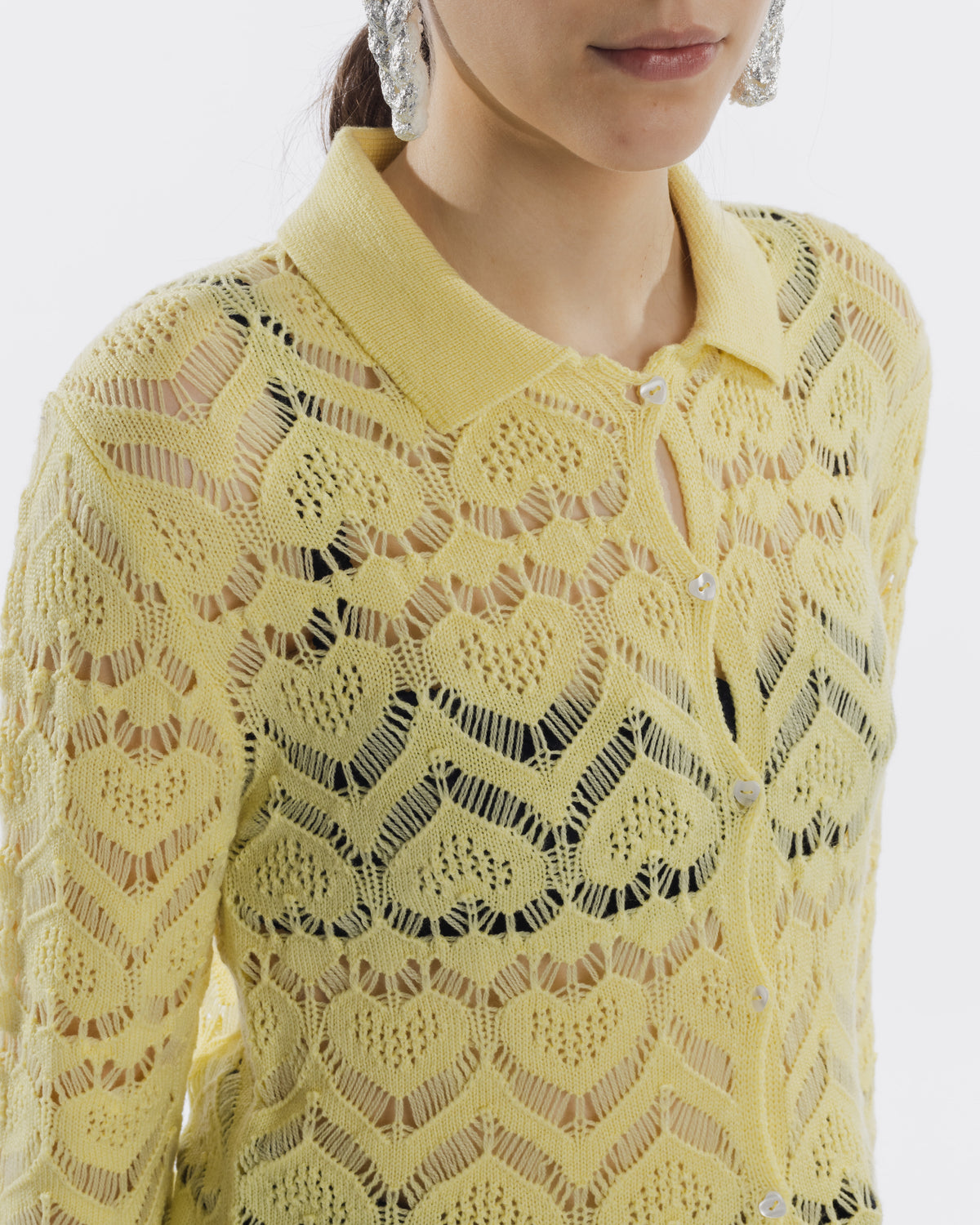 Camicia punto pizzo cuore
