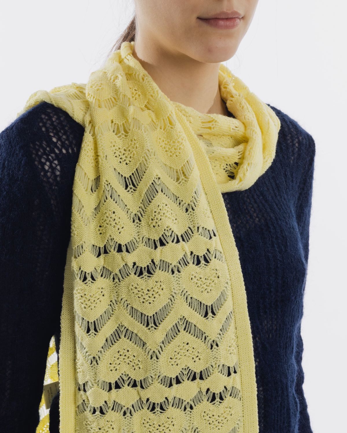 Sciarpa Cuori Punto Pizzo