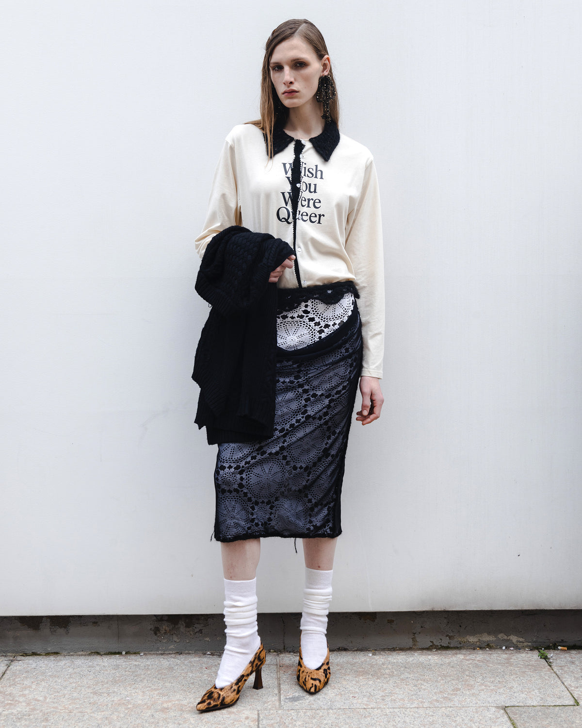 Cardigan Wish You Were Queer Crochet