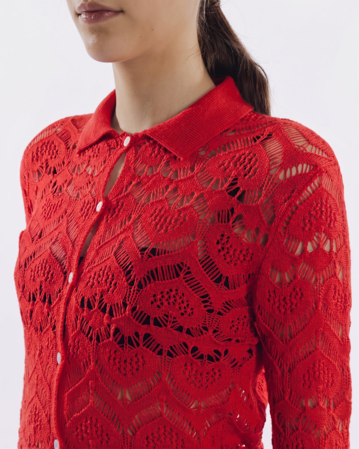 Camicia Cuori Punto Pizzo